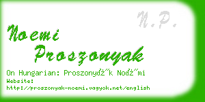 noemi proszonyak business card